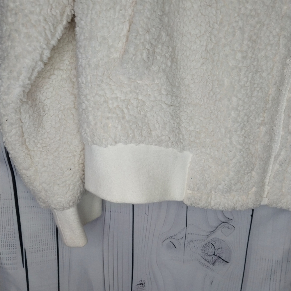 J.Crew Mercantile Fuzzy Teddy Sherpa Cozy Bomber Jacket - Picture 3 of 10